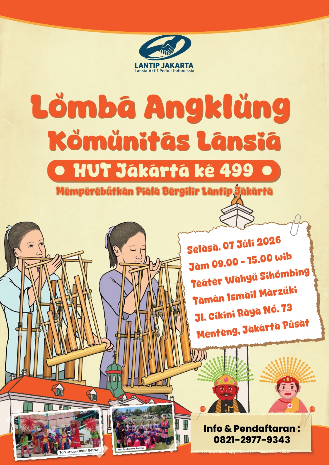 Banner Resmi Lomba Angklung Komunitas Lansia